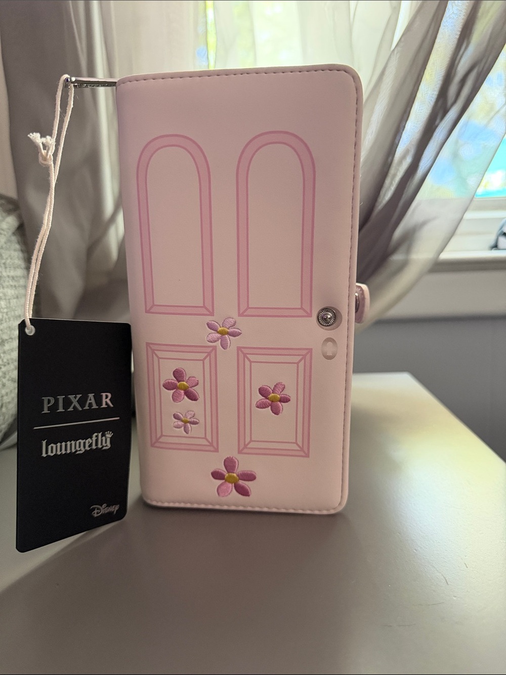 NWT Loungefly Monsters Ink Pink Door Floral Full Size Zip-Around Wallet
